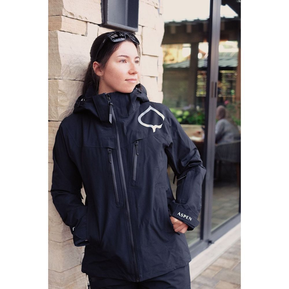 Aspenx Ajax goretex black Aspen Snowmass Women’s ski jacket MSRP $725 M nwt